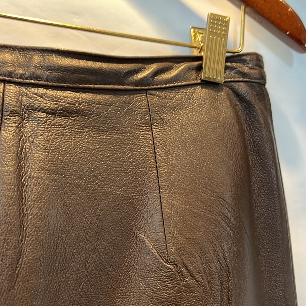 Shape Rx By Newport News Vintage Leather Pencil Skirt - Picture 3 of 5